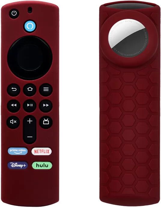 INF Remote Schutzhülle für Fire TV Stick 2024ALEXA 3. Gen Airtag Weinrot