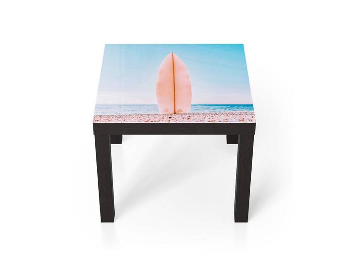 DEQORI Couchtisch 'Surfsehnsucht', Glas Beistelltisch Glastisch modern