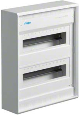 Hager Petit tableau de distribution, AP Volta IP30, 2x12PLE, DIN4387 VA24CN (VA24CN)