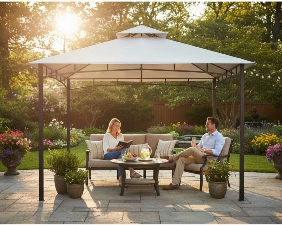 EuroGarden GAZEBO DELUXE 3X3X2.7/2M ECRU