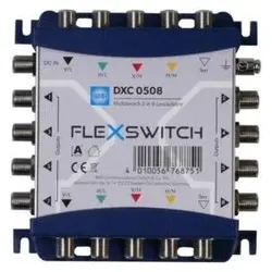 WISI FLEXSWITCH Multischalter DXC0508 5in8 kaskadierbar (Multischalter), SAT Zubehör, Rot, Grün, Schwarz, Gelb