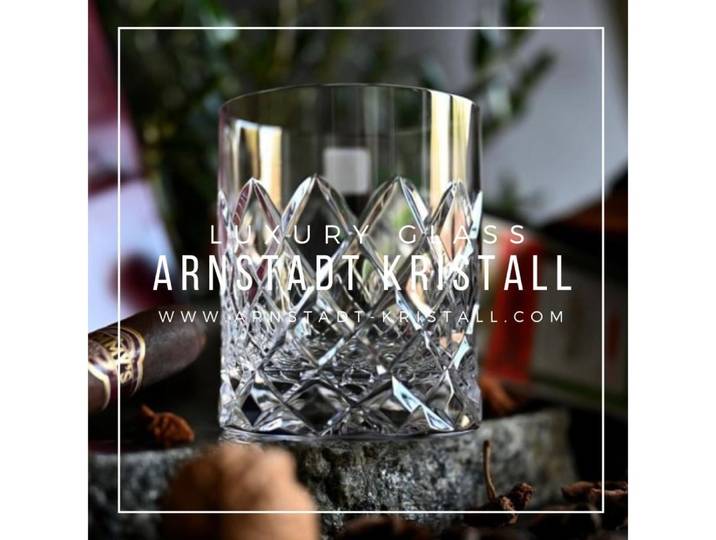 ARNSTADT KRISTALL Whiskyglas Whiskyglas Kristall Venedig PREMIUM (10 cm) Kristallglas mundgeblasen