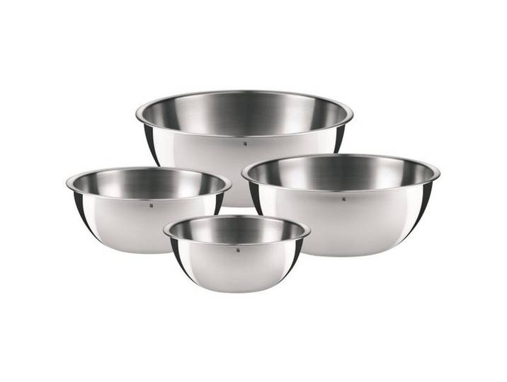 WMF Schüsselset Gourmet, Metall, 4-teilig, rund, Geschirr, Schalen & Schüsseln, Schüsselset