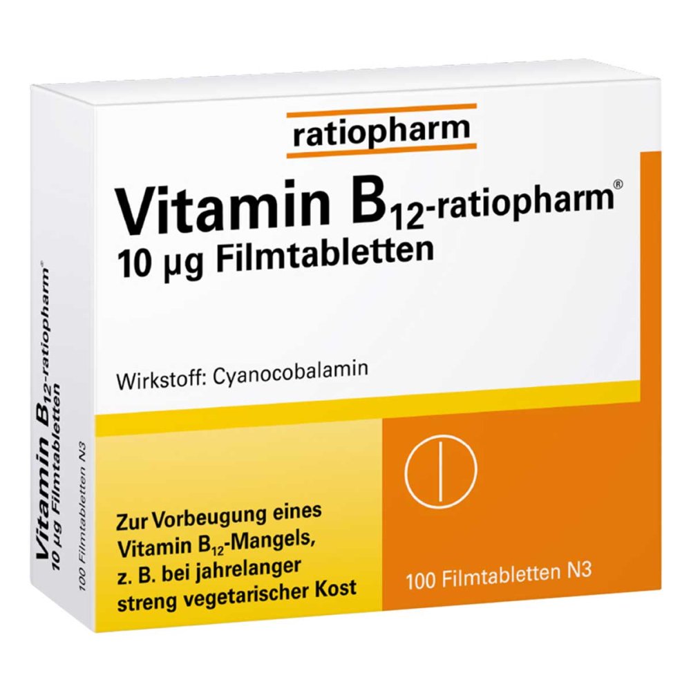 ratiopharm GmbH Vitamin B12 ratiopharm 10 µg Filmtabletten 08735267