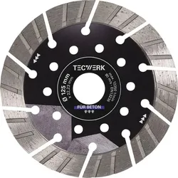 Tecwerk Diamanttrennscheibe BETON PRO D.125mm Bohr.22,23mm Seg.-H.15mm Seg.-S.2,4mm