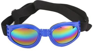 Uplift Essentials Foldable Pet Sunglasses UV Protection & Windproof Goggles For Dogs And Cats blue