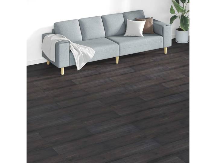 vidaXL Bodenplanken Dunkelgraue Eiche 5,26 m² 18 stk. PVC