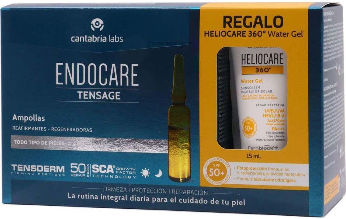 Endocare Tensage Ampollas + Heliocare 360º Water Gel SPF50