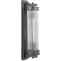 WANDLEUCHTE aus grauem Metall mit Glasrohren Wandlampe