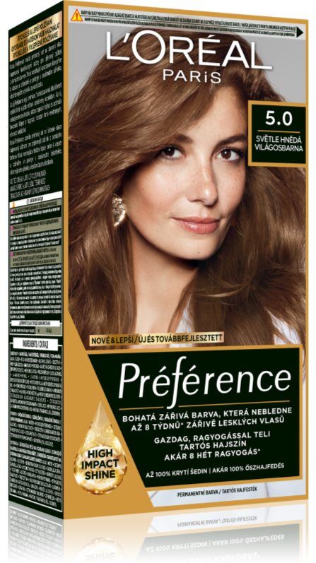 L’Oréal Paris Préférence coloration cheveux teinte 5.0 Light Brown 1 pcs