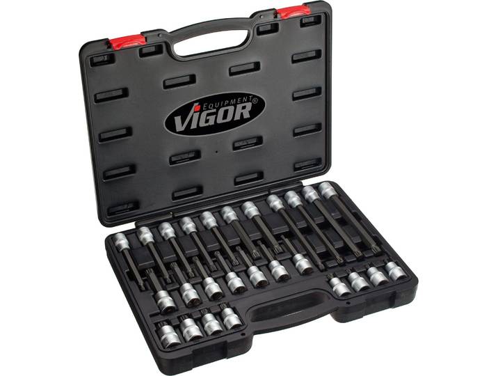 Vigor Embout de vissage Sort. 26pcs. 1/2