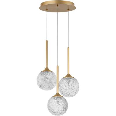 NOVA LUCE Hängeleuchten "MIRANO", gold, 3, Ø 32cm H: 180cm, 1 Stk., Leuchten, Ohne Beleuchtung