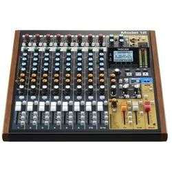 Tascam Model 12 Mischpult mir Interface mit Kabel (Studio- und Livemixer), Mischpult, Schwarz