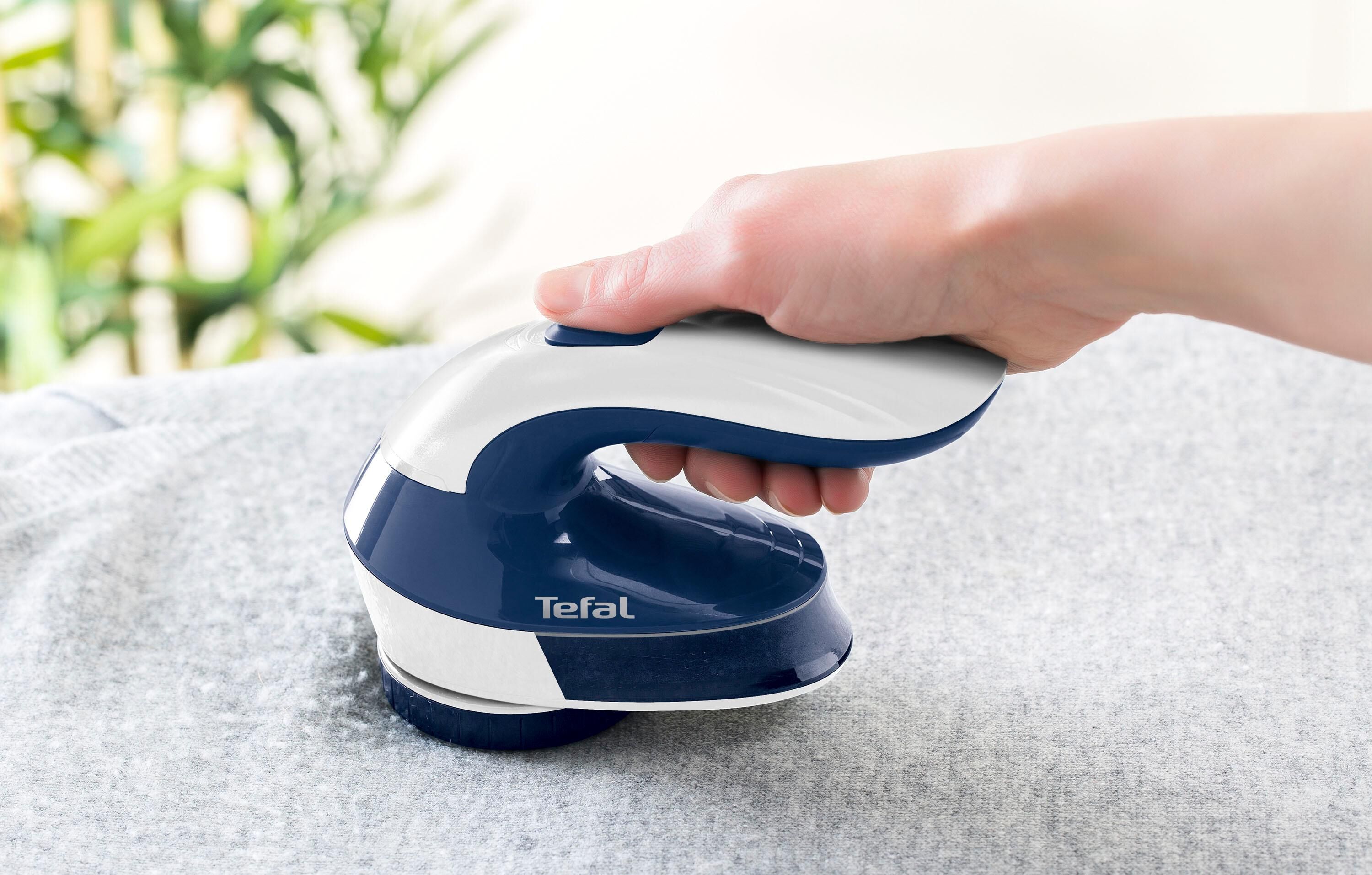 Tefal Fusselrasierer "JB1013", weiß (weiß, blau), B:13,5cm H:18cm T:7,6cm, Fusselrasierer, Fusselrasierer