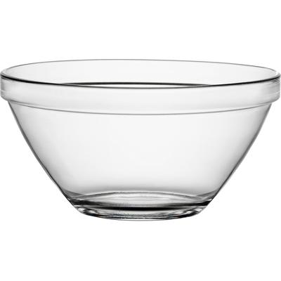 Schale VAN WELL "Pompei", transparent (klar), B:14cm H:7cm T:14cm Ø:14cm, Glas, Schüsseln, Schale, spülmaschinenfest und mikrowellengeeignet