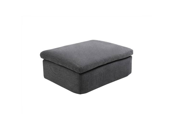 Vente-Unique Sitzhocker - 1 Person - stoff - anthrazitgrau Cortoline, Anthrazit, Uni, 112x44x87 cm, Wohnzimmer, Sessel, Hocker & Hockerbänke, Sitzhocker