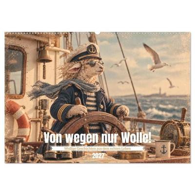 Von wegen nur Wolle! (Wandkalender 2027 DIN A2 quer), CALVENDO Monatskalender