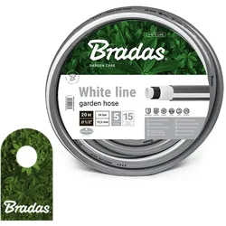 5 Lagig Schlauch 5/8" 20m Gartenschlauch Wasserschlauch WHITE LINE BRADAS WWL5/820