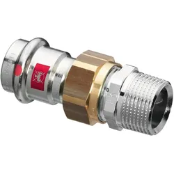 Viega, Rohrverbindungstechnik, Prestabo forskruning 1 "x28 mmaf ulegeret stålmuffe/nippel, SC-contur (Rohrverschraubung)