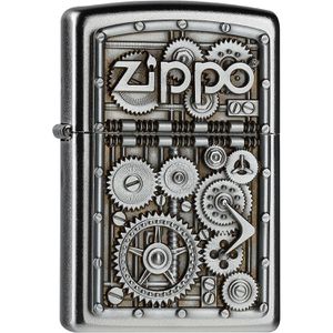 Zippo Feuerzeug Gear Wheels, Sturmfeuerzeug, mit Benzin nachfüllbar, silber