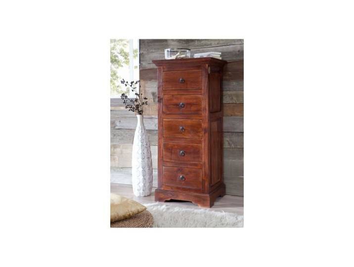 Commode acacia brun foncé laqué massif 54x44x122 cm (BxTxH) bois massif OXFORD #433 Massivmoebel24
