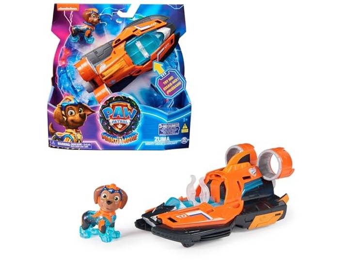 PAW Patrol The Mighty Movie - Hovercraft met Zuma-actiefiguur licht en geluid