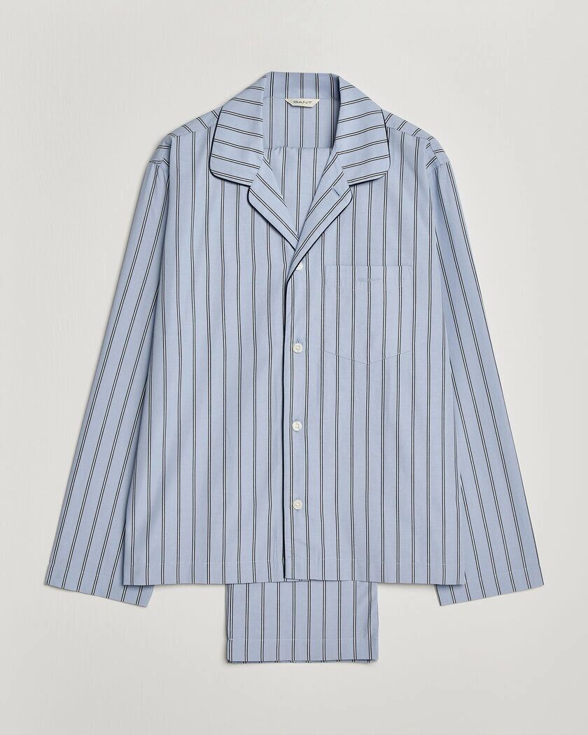 Gant Poplin Striped Pyjama Set Light Blue