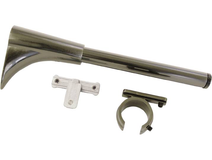 Träger GARDINIA Universal Wandträger für Gardinenstangen , grau (titansilberfarben), Gardinenstangenhalterungen, Träger, Serie Einzelprogramm Chicago Ø 20 mm