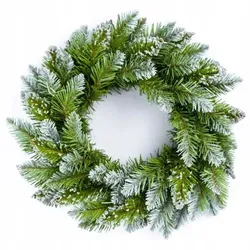 Adventskranz mit Kunstschnee - klein, 38 cm