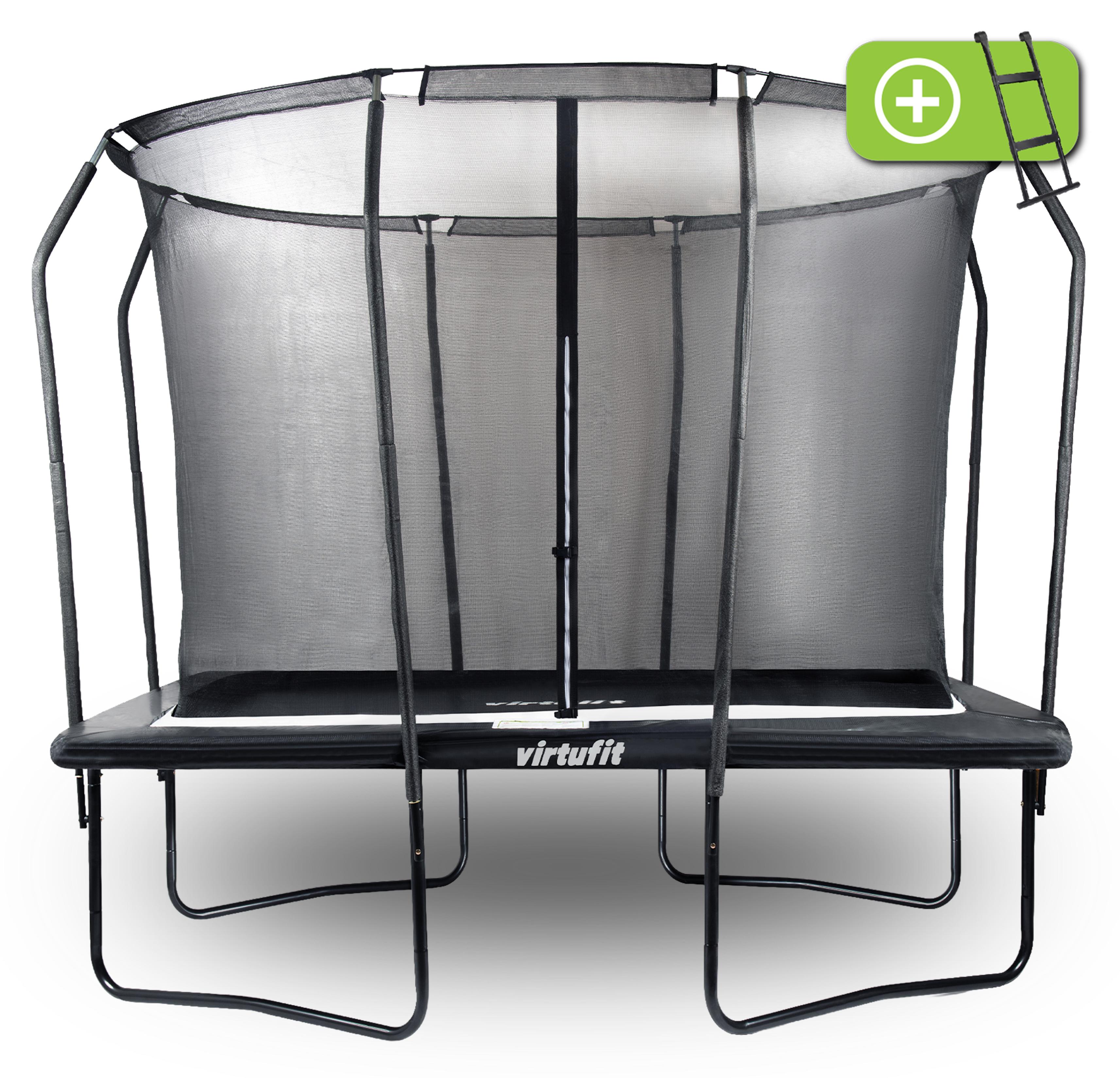 Premium-Trampolin mit Sicherheitsnetz - rechteckig - 183 x 274