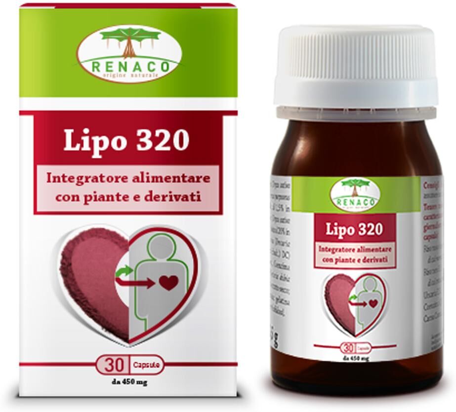 ALCHEMIA FITOBOTTEGA Srl Renaco Lipo 320 - Integratore con Potenti Antiossidanti - 30 capsule da 450 mg
