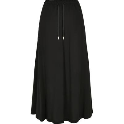 Jerseyrock URBAN CLASSICS "Urban Classics Damen Ladies Viscose Midi Skirt", Damen, Gr. XL, schwarz, 100% Viskose, loose fit, Röcke