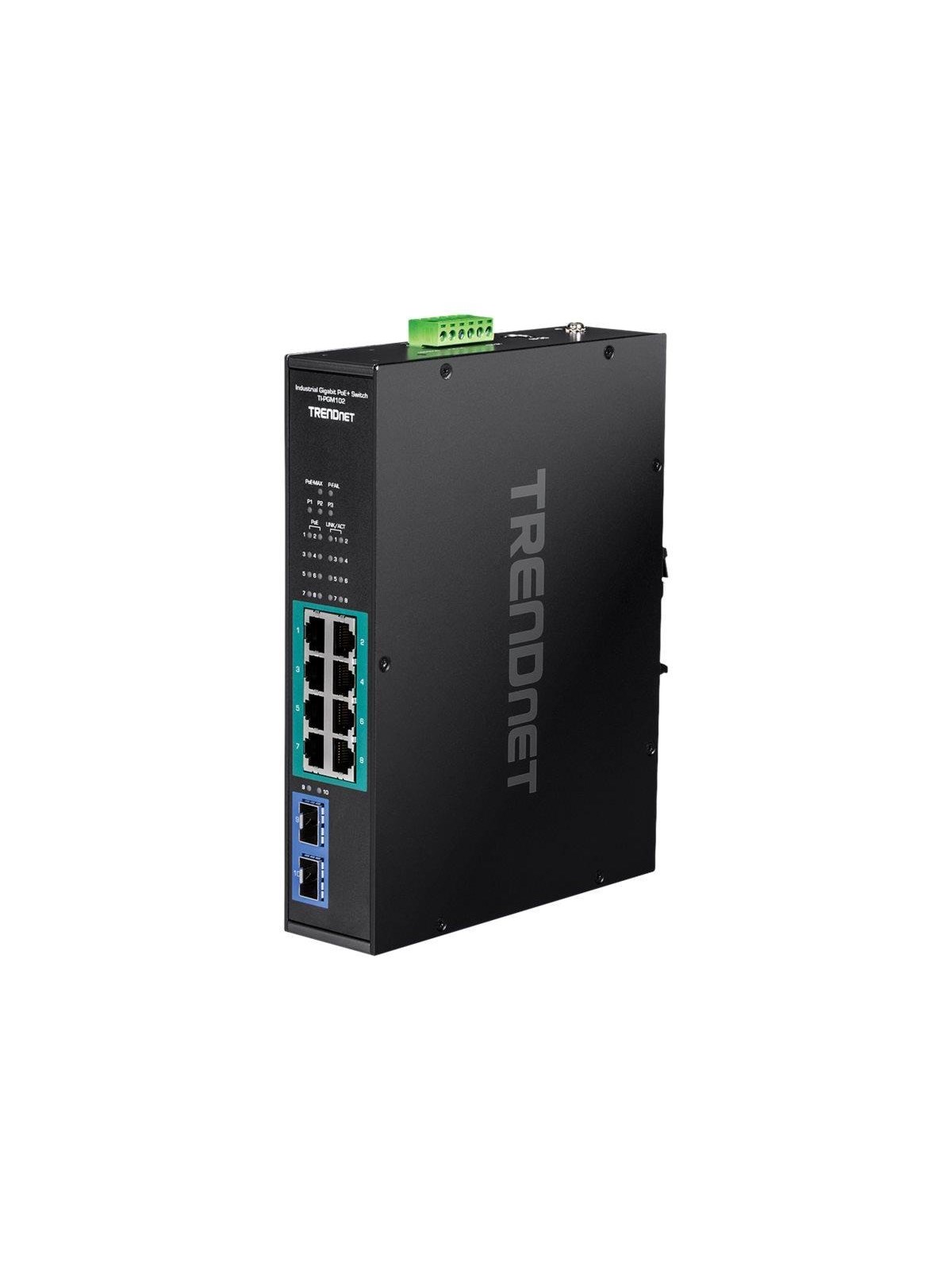 TRENDnet TI-PGM102 - switch - industrial - 10 ports - TAA Compliant