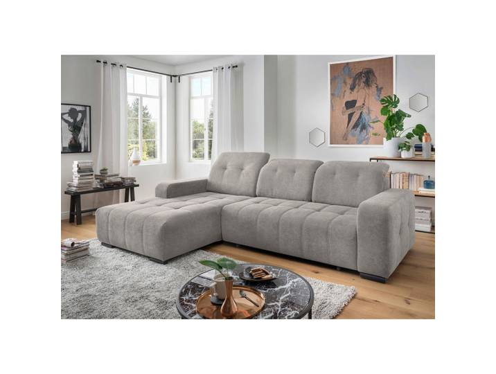 Livetastic Ecksofa Vicari, Grau, Metall, Uni, Ottomane links, L-Form, 292x185 cm, Liegefunktion, USB-Anschluss, elektrischer Sitzvorzug, USB-C-Anschluss, Wohnzimmer, Sofas & Couches, Wohnlandschaften, Ecksofas