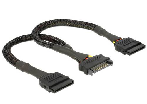 Delock Strom Anschlusskabel 0.25 m Schwarz