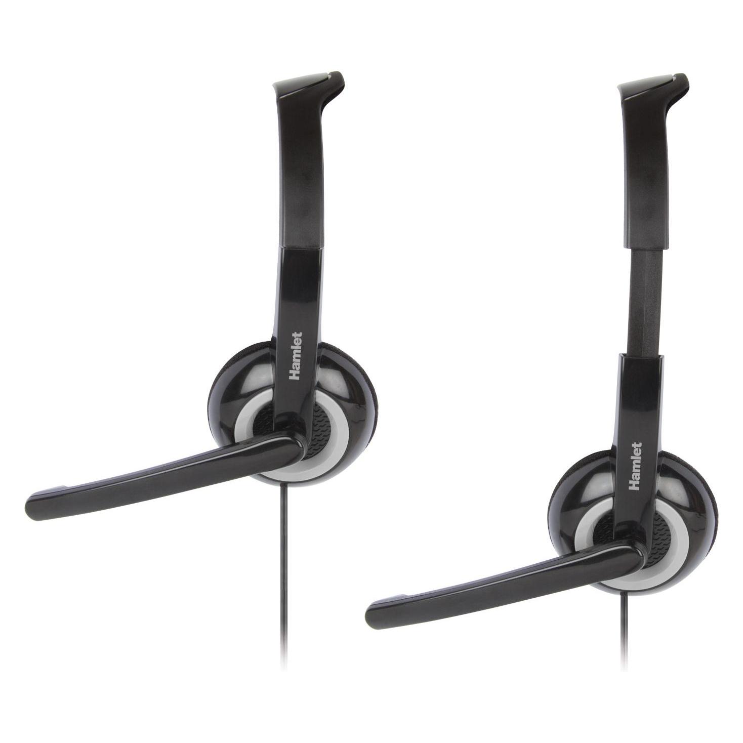 Hamlet Smart Headset Ohrhörer 3,5 mm Anschluss Schwarz, Silber (Kabelgebunden) (HHEADMJJ)