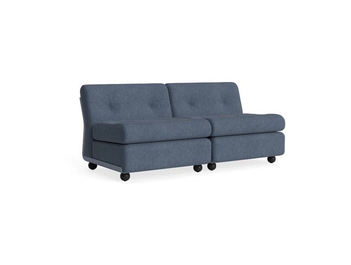 HAY Amanta Sofamodul Frost blue-turf blue, 2-sitzig