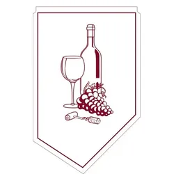 Mank Weinmanschette aus Tissue in Bordeaux, 100x65mm, 150 Stück - Einweg