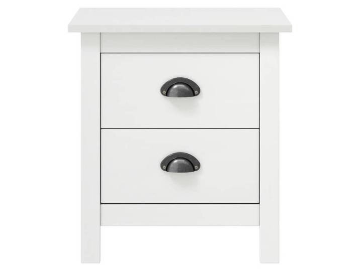 Tables moderne - Blanc - Tables de chevet Hill - (2 pcs) - Blanc 46x35x49 5 cm Bois pin solide T703