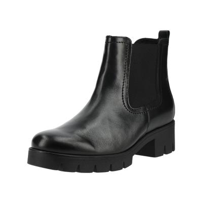 Stiefelette GABOR "Gabor Stiefelette Leder/Textil", Damen, Gr. 38, Textil, schwarz, Leder, Textil, Schuhe Stiefelette