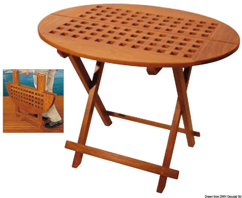 Owalny klappbar Tisch ARC aus Holz Teak. Osculati 71.306.15