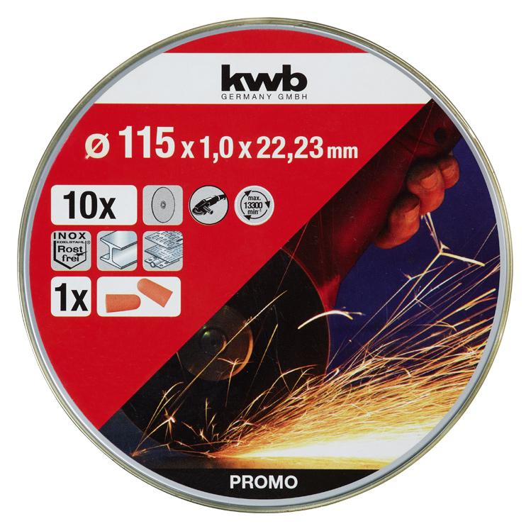 kwb 10 Dünntrennscheiben 115x1,0 Dose (712021)