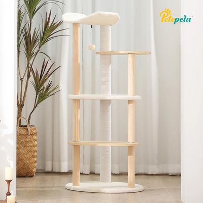 Uplift Essentials Modern Wooden Cat Tree Tower With Scratching Post Modern Wooden Cat Tree Tower With Scratching Post