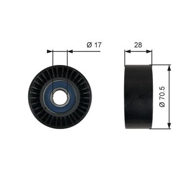 GATES Umlenk-/Führungsrolle, Keilrippenriemen DriveAlign® t36759 für ALPINE