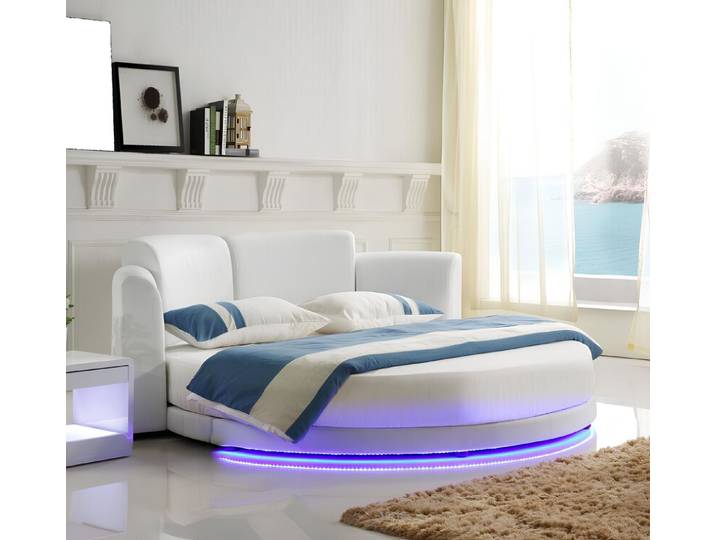 Xlmoebel Rundbett Luxuriöses rundes Doppelbett mit stabilem Hotelgestell (Bett), Hergestellt in Europa