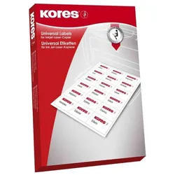 Kores, Etiketten, Universal-Etiketten, 48,5 x 25,4 mm, weiss, GP umlaufender Rand