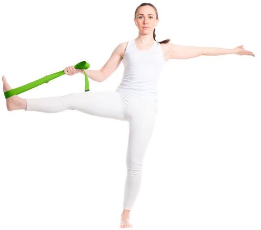 Sangle de yoga personnalisable en RPET Virabha vert