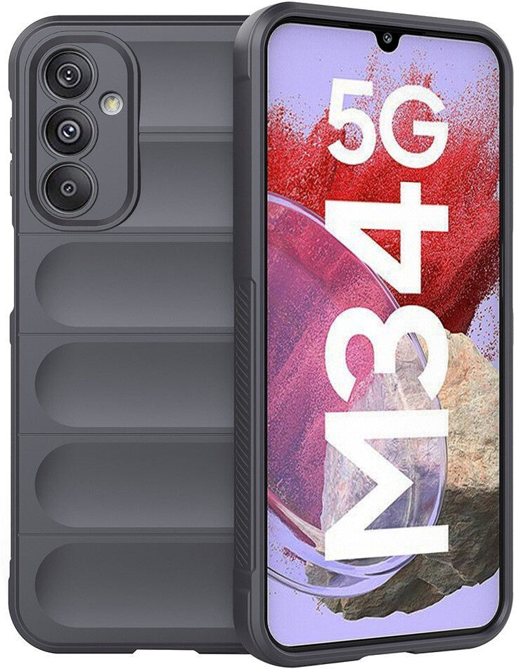 INCOVER Samsung Galaxy M34 (5G) / F34 (5G) Fleksibelt Plastik Bagside Cover - Mørkegrå