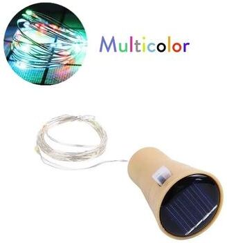 Uplift Picks Solar Wine Bottle Cork Fairy Lights With Copper Wire multicolor 10 Leds 1m