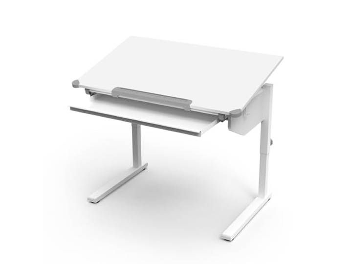 Vicco Kinderschreibtisch Arc , Weiß 108 x 68 cm höhenverstellbar, für ergonomisches Arbeiten und anpassbare Sitzposition